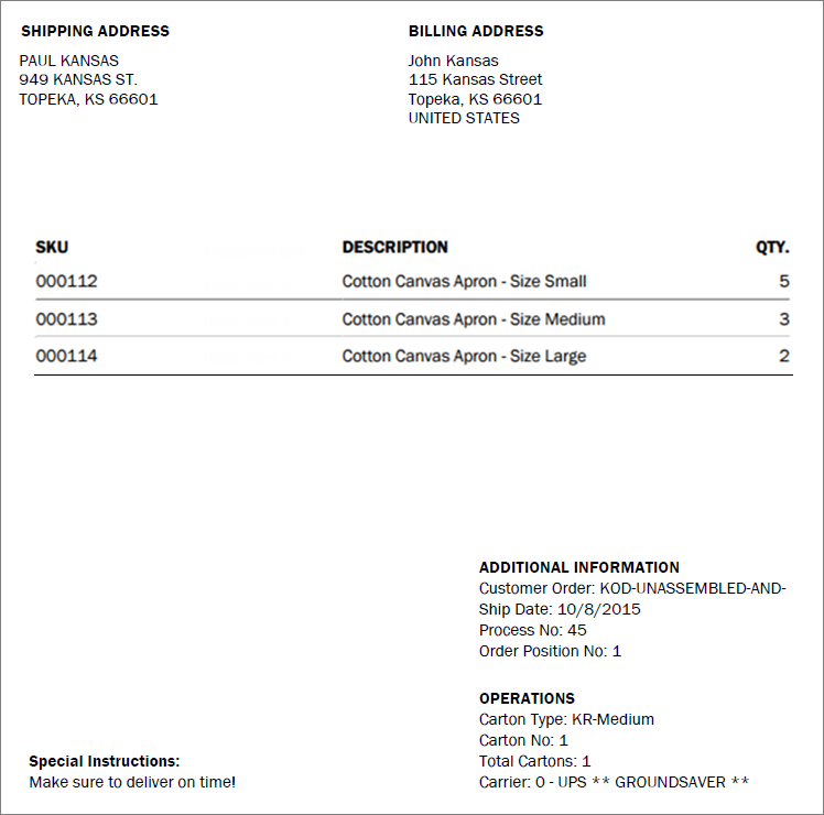 Create/Print Warehouse Documents (Packing Slip, Fulfillment Process